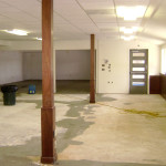 Drying walls in commercial building
